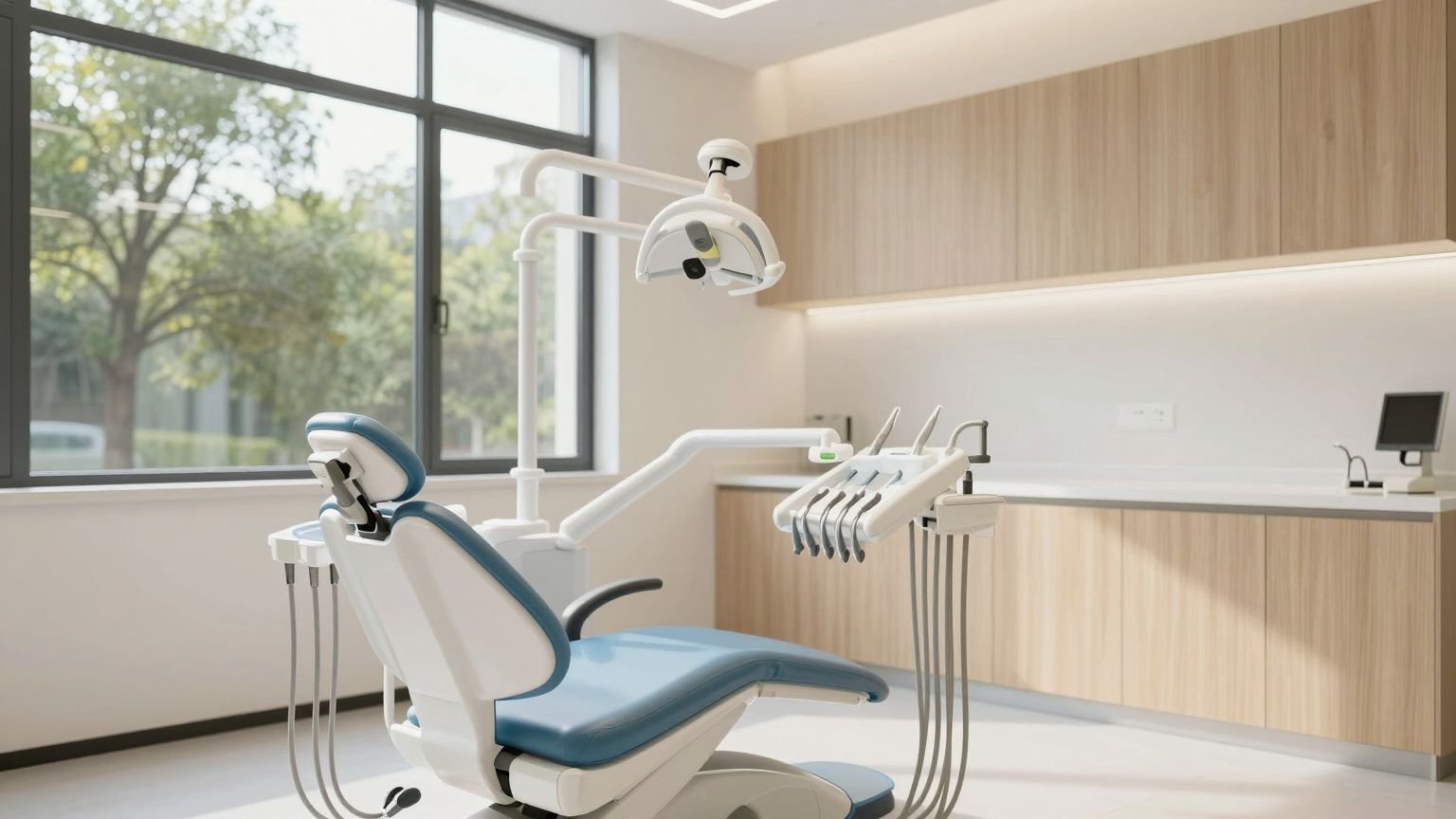 Bright dental treatment room